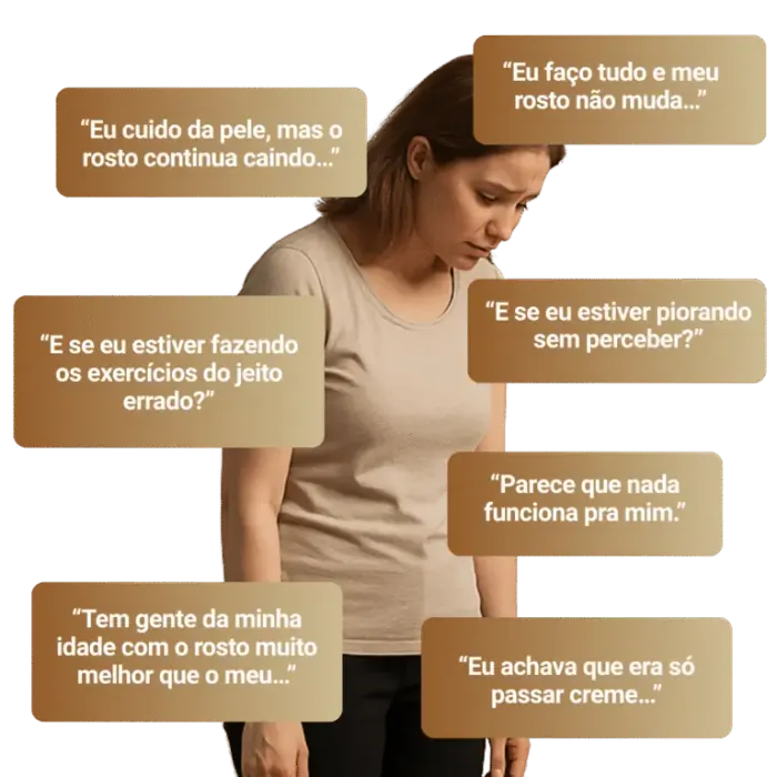 Eu cuido da pele, mas o rosto continua caindo...
